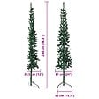 VIDAXL - vidaXL Demi sapin de Noël artificiel mince avec support Vert 240 cm - vignette