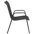 VIDAXL - vidaXL Chaises de jardin 4 pcs Acier et textilène Noir - vignette
