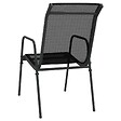 VIDAXL - vidaXL Chaises de jardin 4 pcs Acier et textilène Noir - vignette