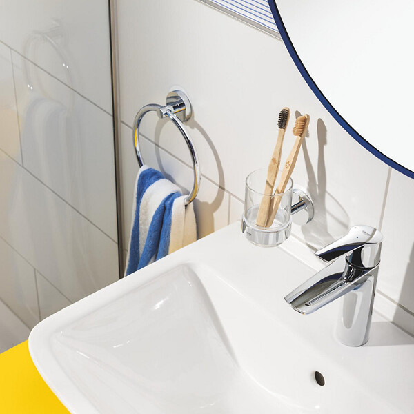 GROHE - Mitigeur lavabo monocommande START FastFixation GROHE 23746002 bec droit - taille M - chrome - large