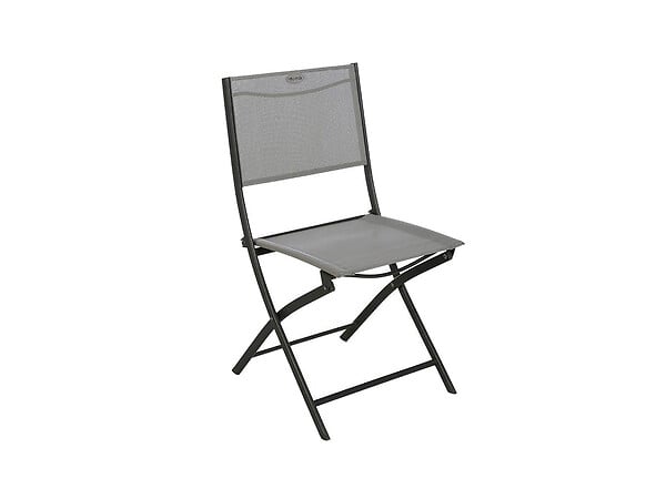 HESPERIDE - Lot de 4 Chaises de jardin pliante métal Modula Galet / Graphite - Hesperide - large