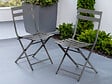 HESPERIDE - Lot de 2 Chaises de jardin métal pliante Greensboro Graphite - Hesperide - vignette