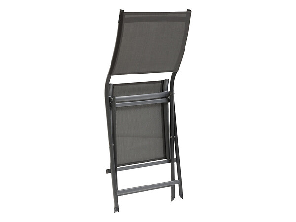 HESPERIDE - Lot de 4 chaises de jardin en aluminium pliables Anthracite Axant - Hespéride - large