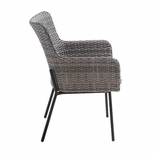 OVIALA - Lot de 2 fauteuils de jardin rond en osier - Murcia - large