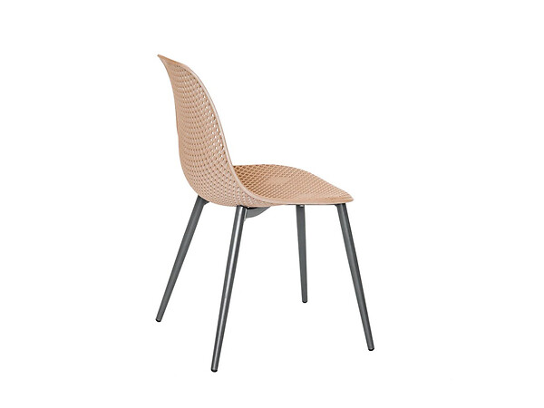JARDILINE - Lot de 2 Chaises de jardin en aluminium et résine coloris taupe Malte - Jardiline - large