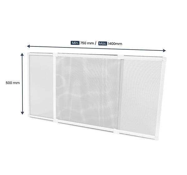 AVOSDIM - Moustiquaire pour Volet Roulant Blanc Extensible Sans Perçage Ni Recoupe - large
