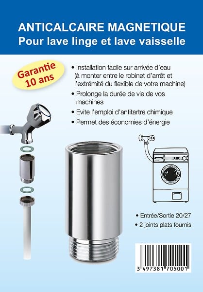 APIC - Antitartre magnétique pour lave linge - large