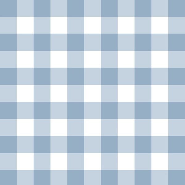99DECO - Papier peint raccordable - Vichy - Bleu - intissé : 150g/m² - 4 lés : 192x270cm - large