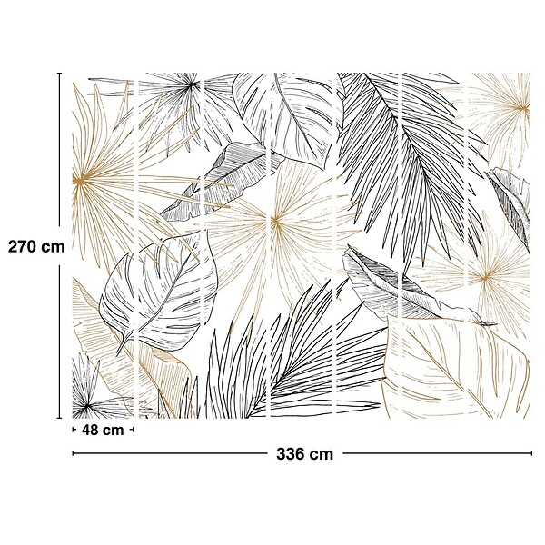 99DECO - Papier peint panoramique - Lamnar - Multicolore - intissé : 150g/m² - 7 lés : 336x270cm - large