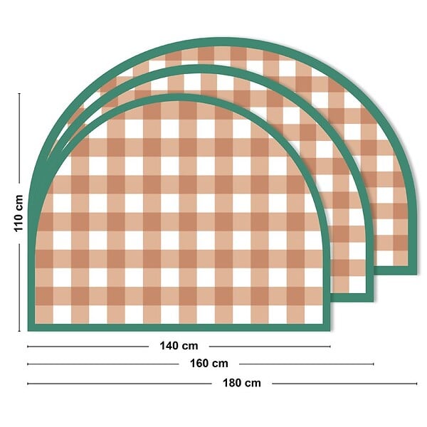 99DECO - Tête de lit - Vichy - intissé 225g/m² - pré-encollé - Rouge - 110x180cm - large