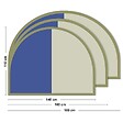 99DECO - Tête de lit - Duo - intissé 225g/m² - pré-encollé - Bleu - 110x160cm - vignette