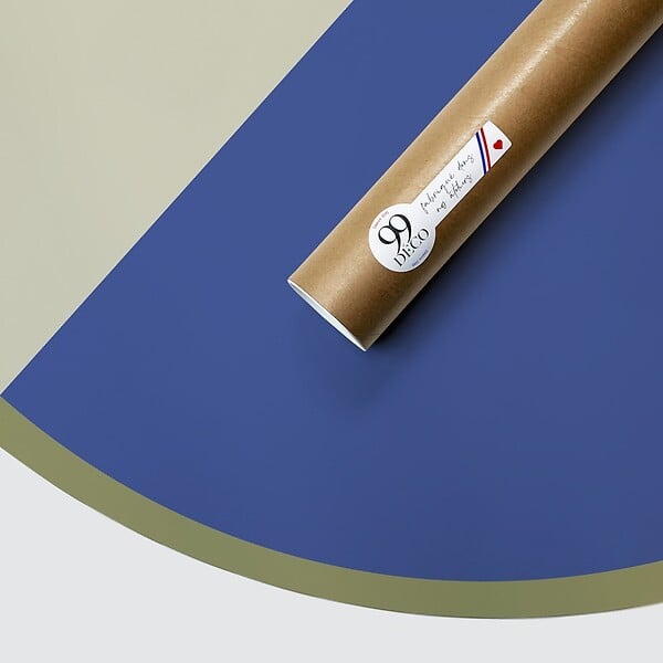 99DECO - Tête de lit - Duo - intissé 225g/m² - pré-encollé - Bleu - 110x160cm - large