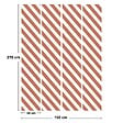 99DECO - Papier peint raccordable - Evora - Rouge - intissé : 150g/m² - 4 lés : 192x270cm - vignette