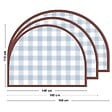 99DECO - Tête de lit - Vichy - intissé 225g/m² - pré-encollé - Bleu - 110x160cm - vignette