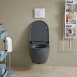 SIAMP - Pack WC suspendu bati siamp universel + cuvette sans bride grise knidos - vignette
