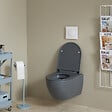 SIAMP - Pack WC suspendu bati siamp universel + cuvette sans bride grise knidos - vignette