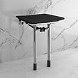 AKW - Siège de douche RUGAO noir relevable - AKW - 02023GR-LS - vignette