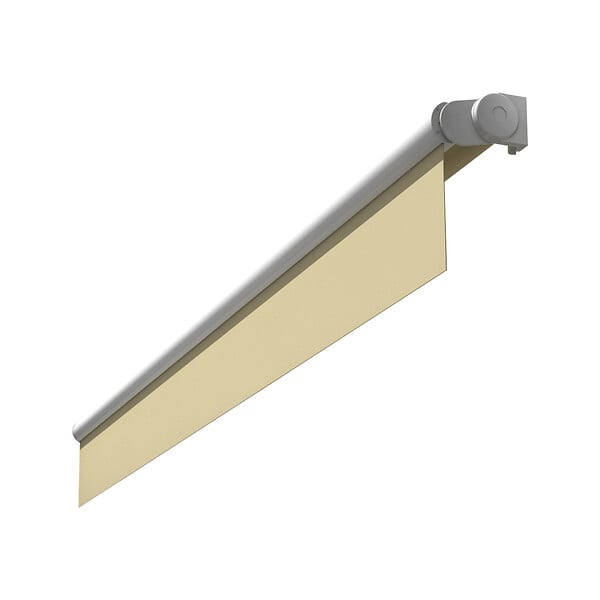 INTERSUN - Store banne loggia AMARITE 2,50x1,50 M (Motorisé à Interrupteur - Blanc satiné RAL9010 - Écru 250g/m²) - large