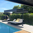 INTERSUN - Store banne double pente ENARGITE 4,00x2x2,00 M (Manuelle - Gris anthracite structuré RAL7016ST - Écru 250g/m²) - vignette