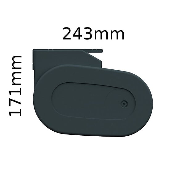 INTERSUN - Store banne coffre intégral HEVOA 3,00x2,50 M (Motorisé Secours à Télécommande - Gris anthracite structuré RAL7016ST - Écru 250g/m²) - large