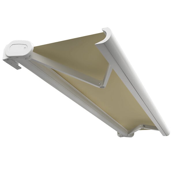 INTERSUN - Store banne coffre intégral HEVOA 3,00x2,00 M (Motorisé Secours à Télécommande - Blanc satiné RAL9010 - Écru 250g/m²) - large