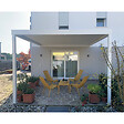 INTERSUN - Pergola bioclimatique LOLITE 4,00x3,038 M Vérin à Télécommande (Verin à Télécommande + LED - Blanc satiné RAL9010) - vignette