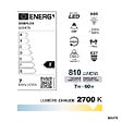 DEBFLEX - AMPOULE A60 FILAMENT VERRE TRANSPARENT E27 7W 2700K 810LM - vignette