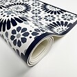 99DECO - Tapis antidérapant - Marsiho - vinyle - int./ext. - Bleu - 50x120cm - vignette