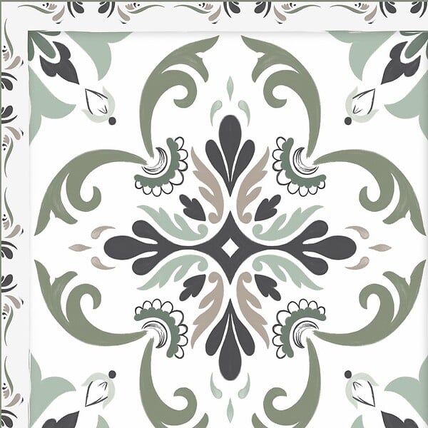 99DECO - Tapis antidérapant - Agathe - vinyle - int./ext. - Multicolore - 50x200cm - large