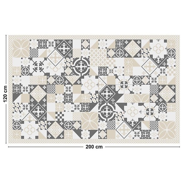 99DECO - Tapis antidérapant - CS Sable - vinyle - int./ext. - Beige - 120x200cm - large