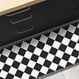 99DECO - Tapis antidérapant - Rétro - vinyle - int./ext. - Noir - 50x200cm - vignette
