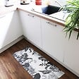 99DECO - Tapis antidérapant - Végétal - vinyle - int./ext. - Noir - 50x120cm - vignette