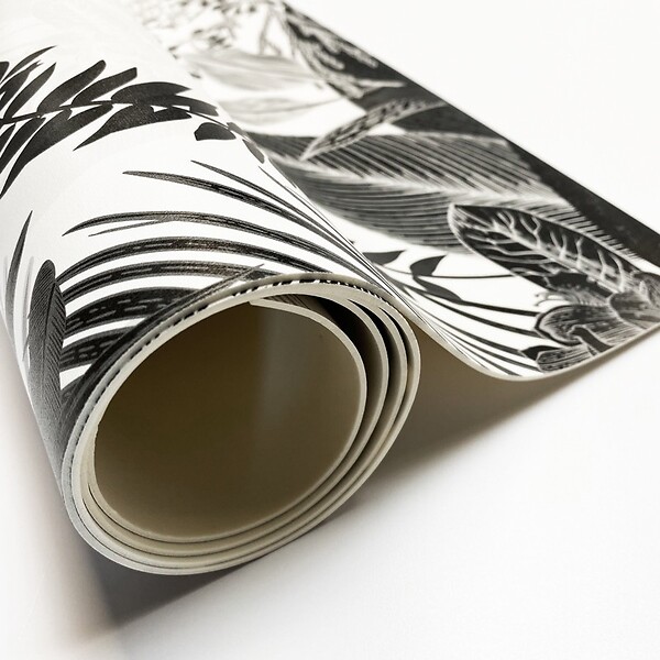 99DECO - Tapis antidérapant - Végétal - vinyle - int./ext. - Noir - 50x120cm - large
