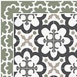 99DECO - Tapis antidérapant - Cassandre - vinyle - int./ext. - Vert - 120x200cm - vignette
