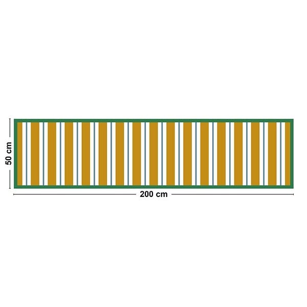99DECO - Tapis antidérapant - Corfou - vinyle - int./ext. - Orange - 50x200cm - large