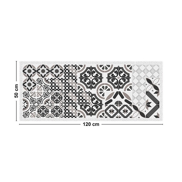 99DECO - Tapis antidérapant - Naples - vinyle - int./ext. - Multicolore - 50x120cm - large