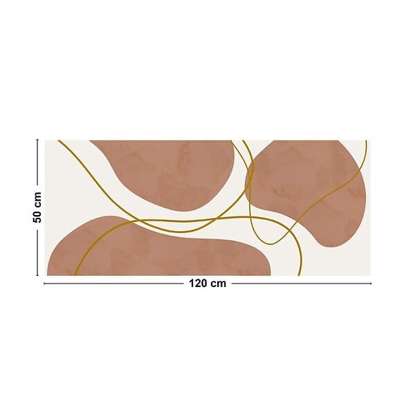 99DECO - Tapis antidérapant - Organique - vinyle - int./ext. - Orange - 50x200cm - large