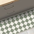 99DECO - Tapis antidérapant - Rétro - vinyle - int./ext. - Vert - 50x200cm - vignette