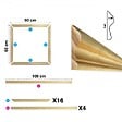 99DECO - Moulures pour Kit de Soubassement prêt à  peindre FLORINE A en Pin Massif des Landes 100% PEFC - 99DECO - Largeur 4 mètres - vignette