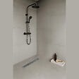 SANIVERRE - JAZY Caniveau de douche L.70 cm design linéaire, acier inoxydable, siphon anti-odeurs, drainage élevé - vignette
