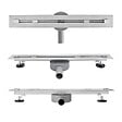 SANIVERRE - DEKI Caniveau de douche italienne slim L.70 cm acier inoxydable avec siphon 360°, drainage performant - vignette