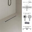 SANIVERRE - DEKI Caniveau de douche italienne slim L.70 cm acier inoxydable avec siphon 360°, drainage performant - vignette