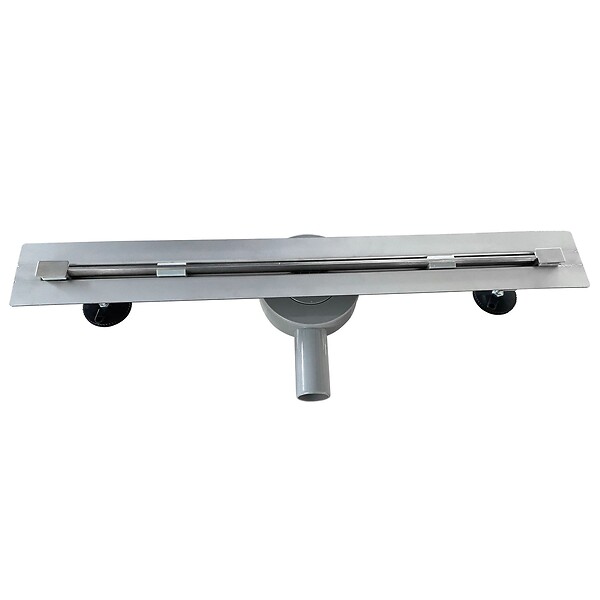 SANIVERRE - DEKI Caniveau de douche italienne slim L.70 cm acier inoxydable avec siphon 360°, drainage performant - large