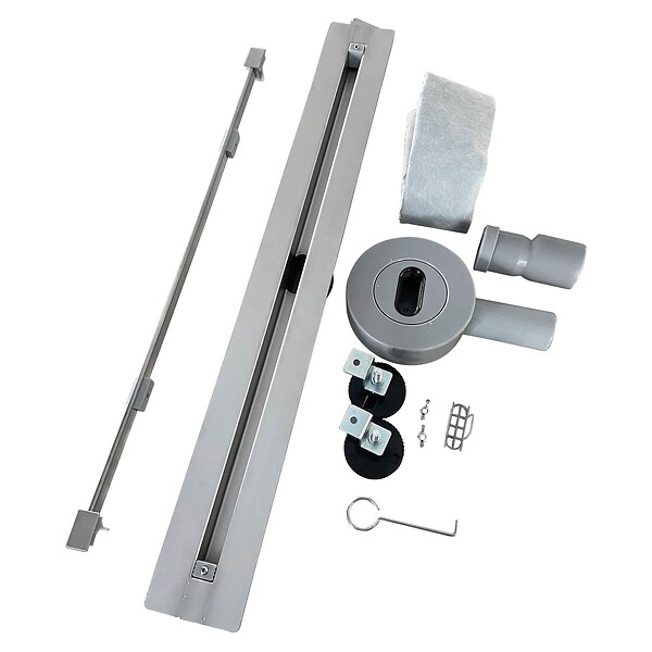SANIVERRE - DEKI Caniveau de douche italienne slim L.70 cm acier inoxydable avec siphon 360°, drainage performant - large