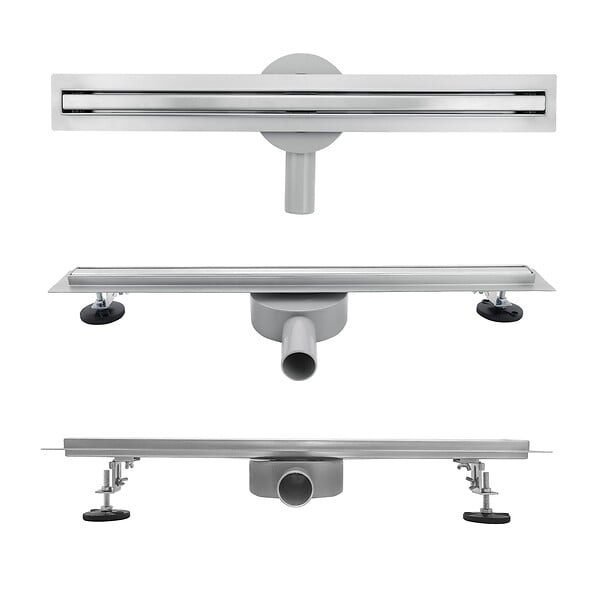 SANIVERRE - TIKA Caniveau de douche italienne compact L.50 cm acier inoxydable avec siphon 360°, drainage 36l/min - large