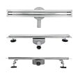 SANIVERRE - TIKA Caniveau de douche italienne compact L.50 cm acier inoxydable avec siphon 360°, drainage 36l/min - vignette