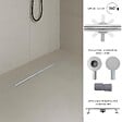 SANIVERRE - TIKA Caniveau de douche italienne compact L.50 cm acier inoxydable avec siphon 360°, drainage 36l/min - vignette