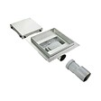 SANIVERRE - CARA Caniveau de douche carré inox 20 x 20 cm avec siphon anti-odeurs, drainage 36l/min, hauteur réglable - vignette
