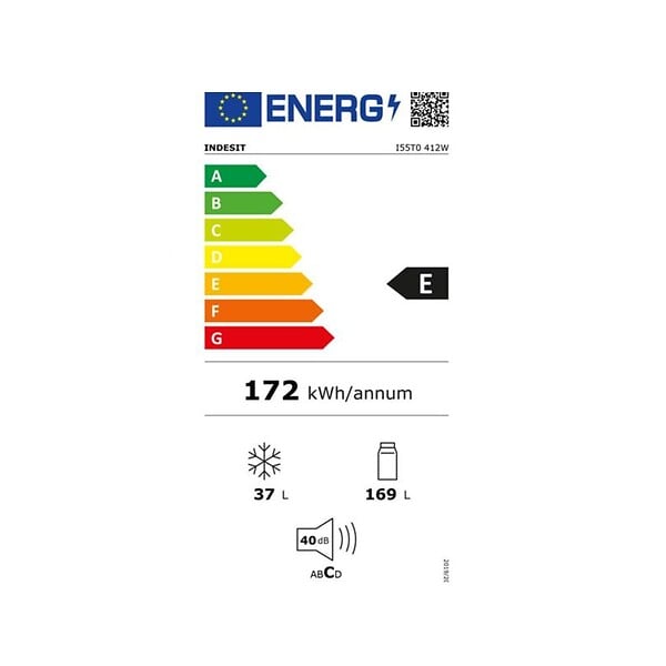 INDESIT - réfrigérateur combiné 55cm 206l blanc - I55T0412W - large