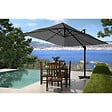 CONCEPT USINE - Ensemble parasol  gris 3x3m et 4 dalles à lester PALATINO - vignette